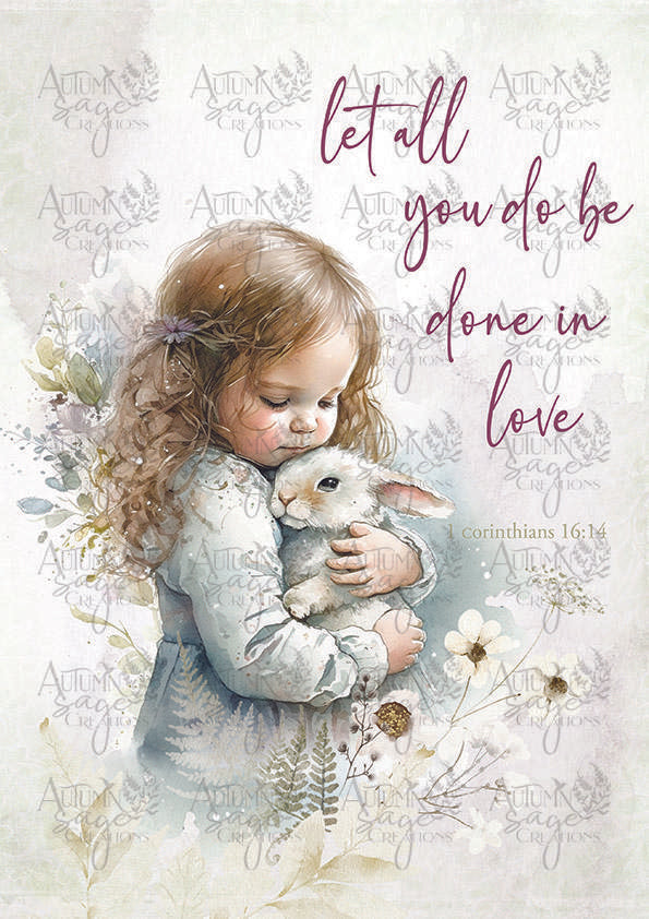 Do In Love A4 Decoupage Paper