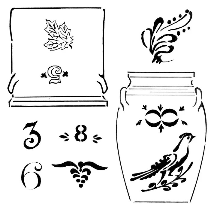 Crockery Stencil by Roycycled