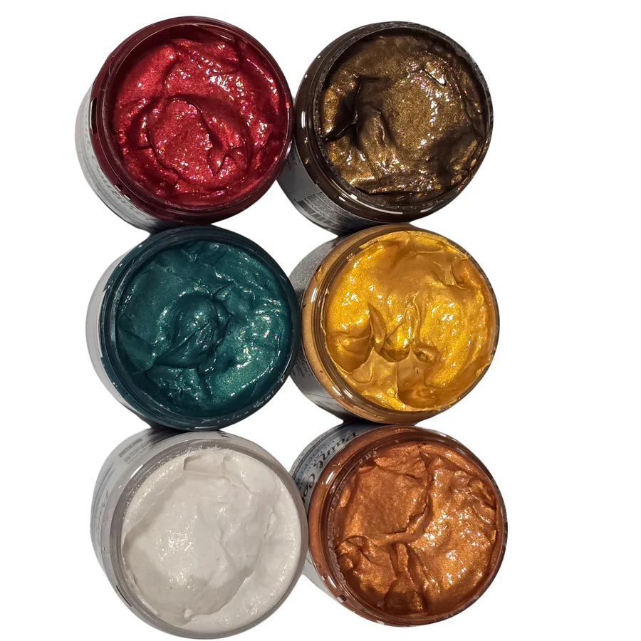 New Metallic Stencil Paste (6 Colors) - 2 oz. Bundle