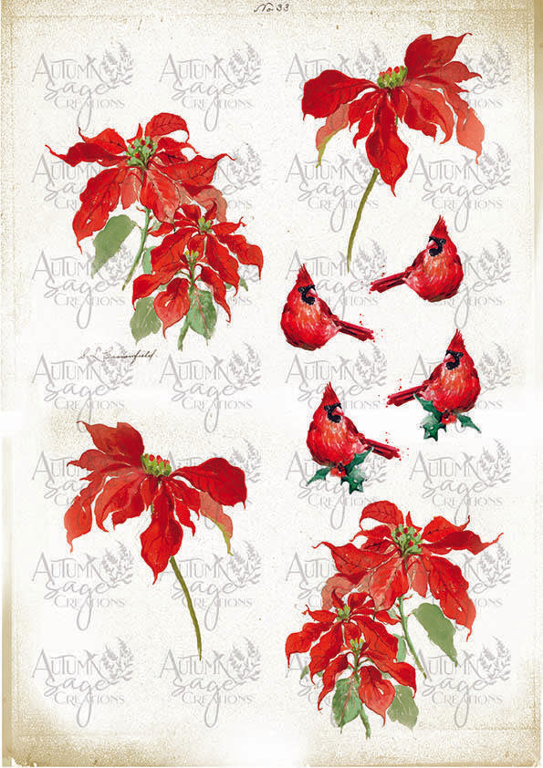 No 33 - A4 Decoupage Paper by Autumn Sage Creations