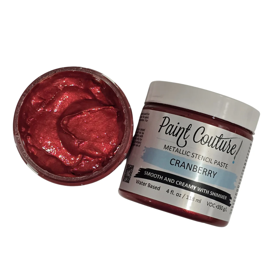 Cranberry - Metallic Stencil Paste by Paint Couture