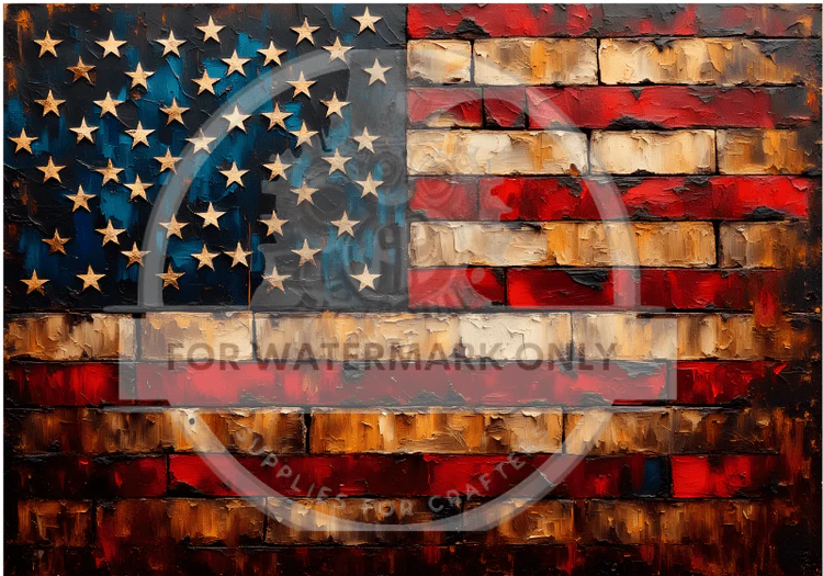 DC671 - Wall Flag A4 Rice Paper