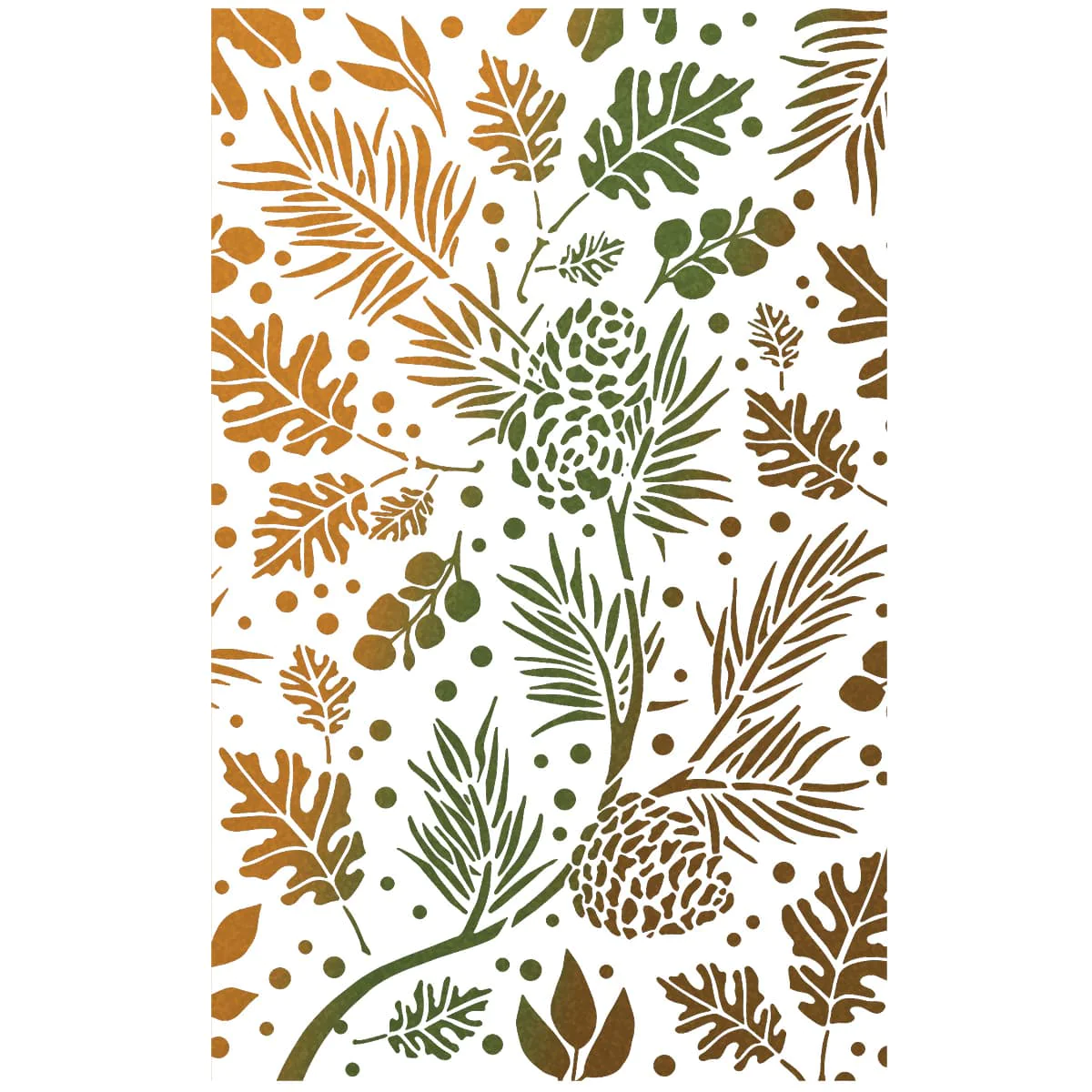 Autumn Leaves Texture Stencil 5x8 by Ciao Bella