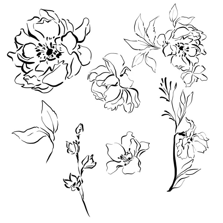 Floral Stencil by Roycycled