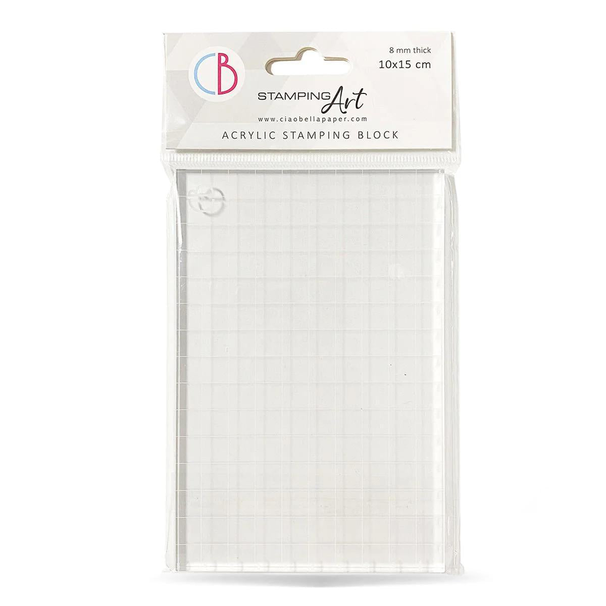 Acrylic Block Stamp Holder 3.94in X 5.91in by  Ciao Bella STAMPING ART