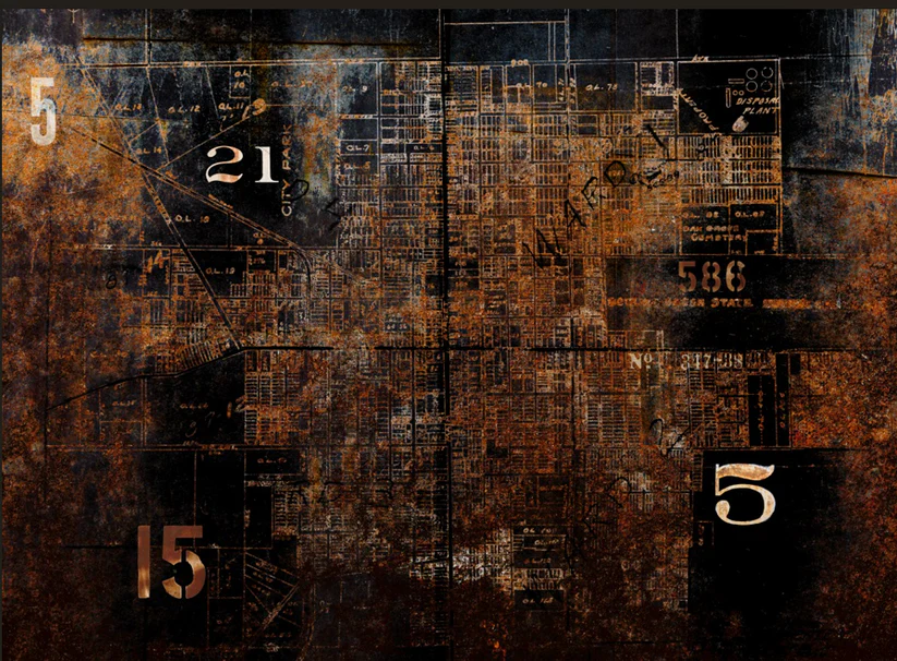 Industrial Map - Roycycled Decoupage Paper