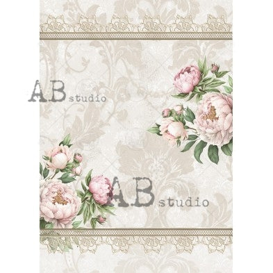 No. 1817 Shabby Wallpaper Rice Paper A4 by AB Studio