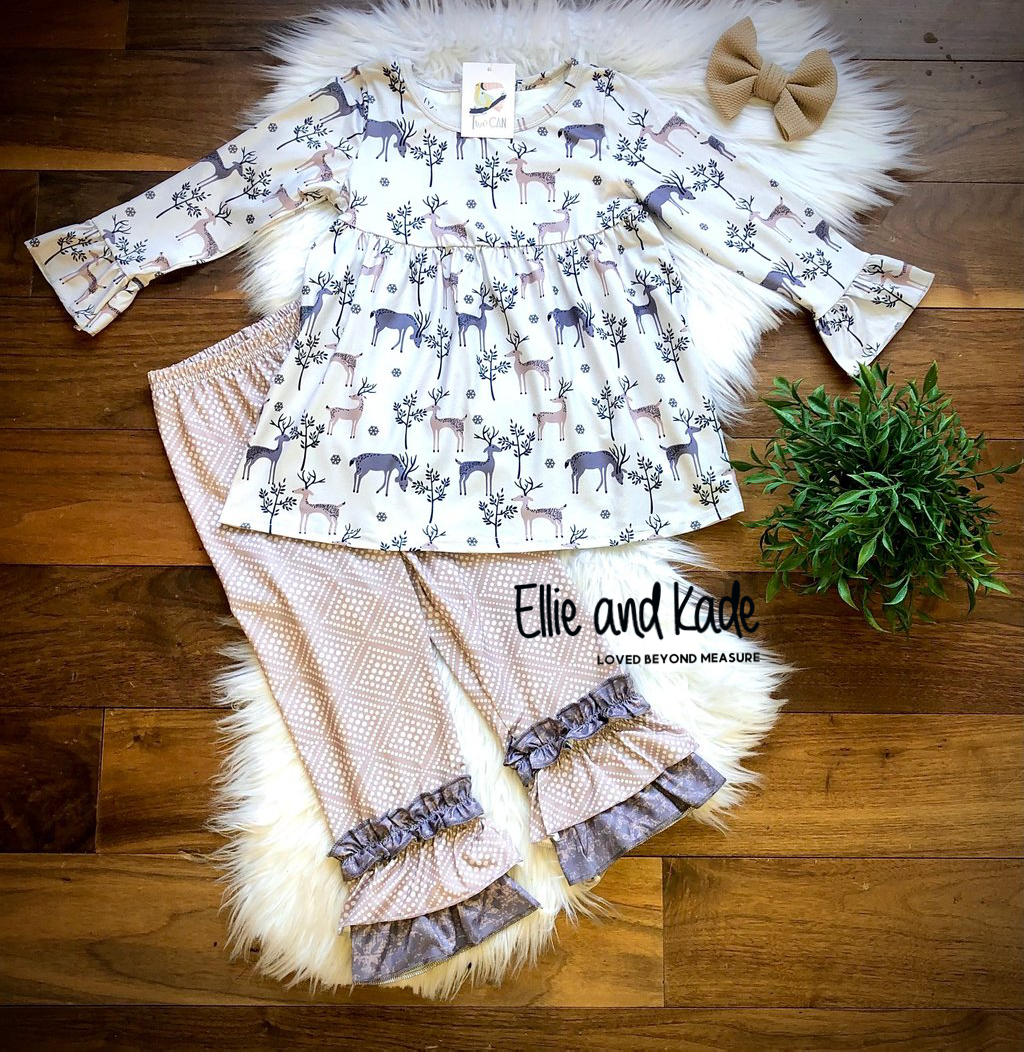 Winter Deer Pants Set by TwoCan
