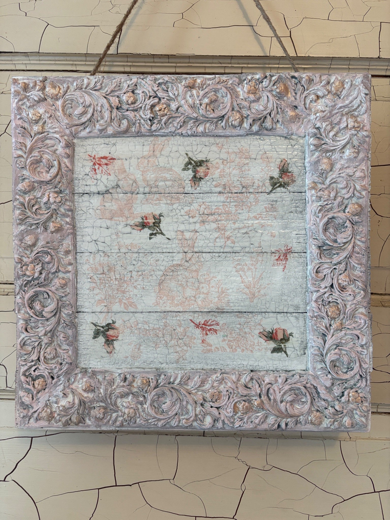 Spring bunny wall decor - 1