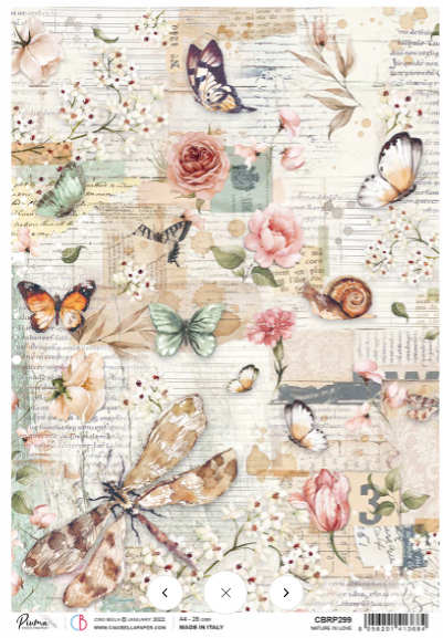Nature in Love A4 Rice Paper by Ciao Bella CBRP299