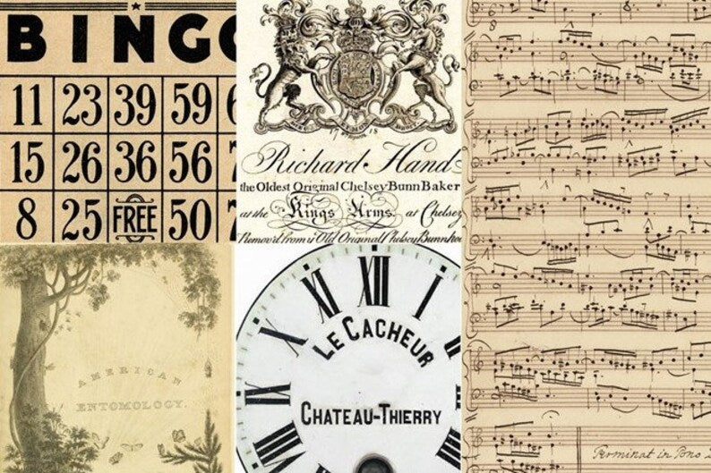 Typography Blocks - Roycycled Decoupage Paper