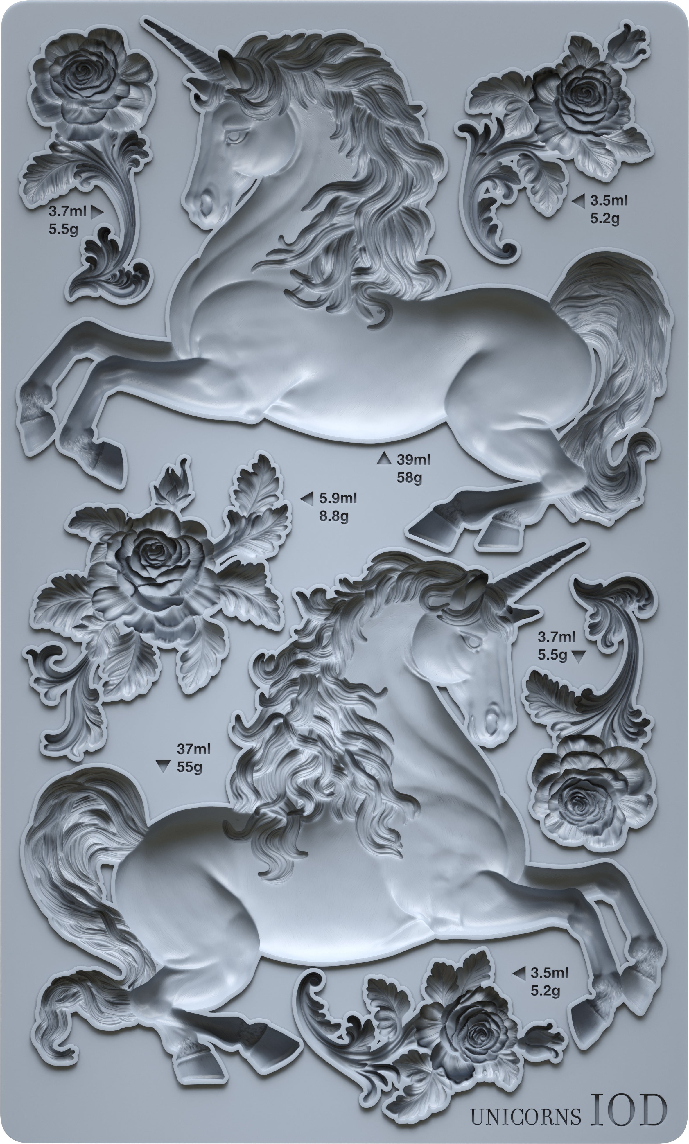 Unicorns 6×10 IOD Decor Mould™