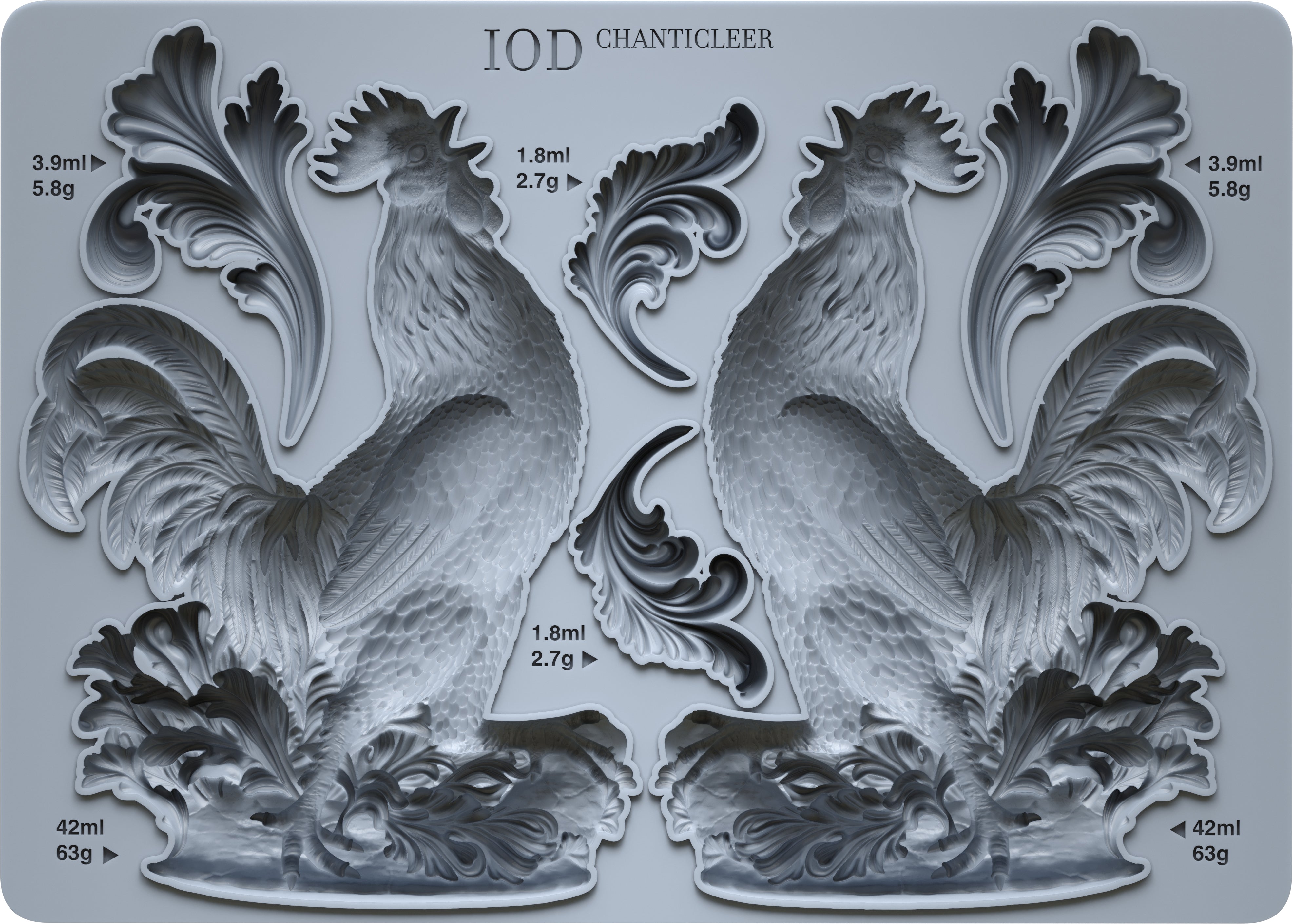 Chanticleer 5x7 IOD Decor Mould™
