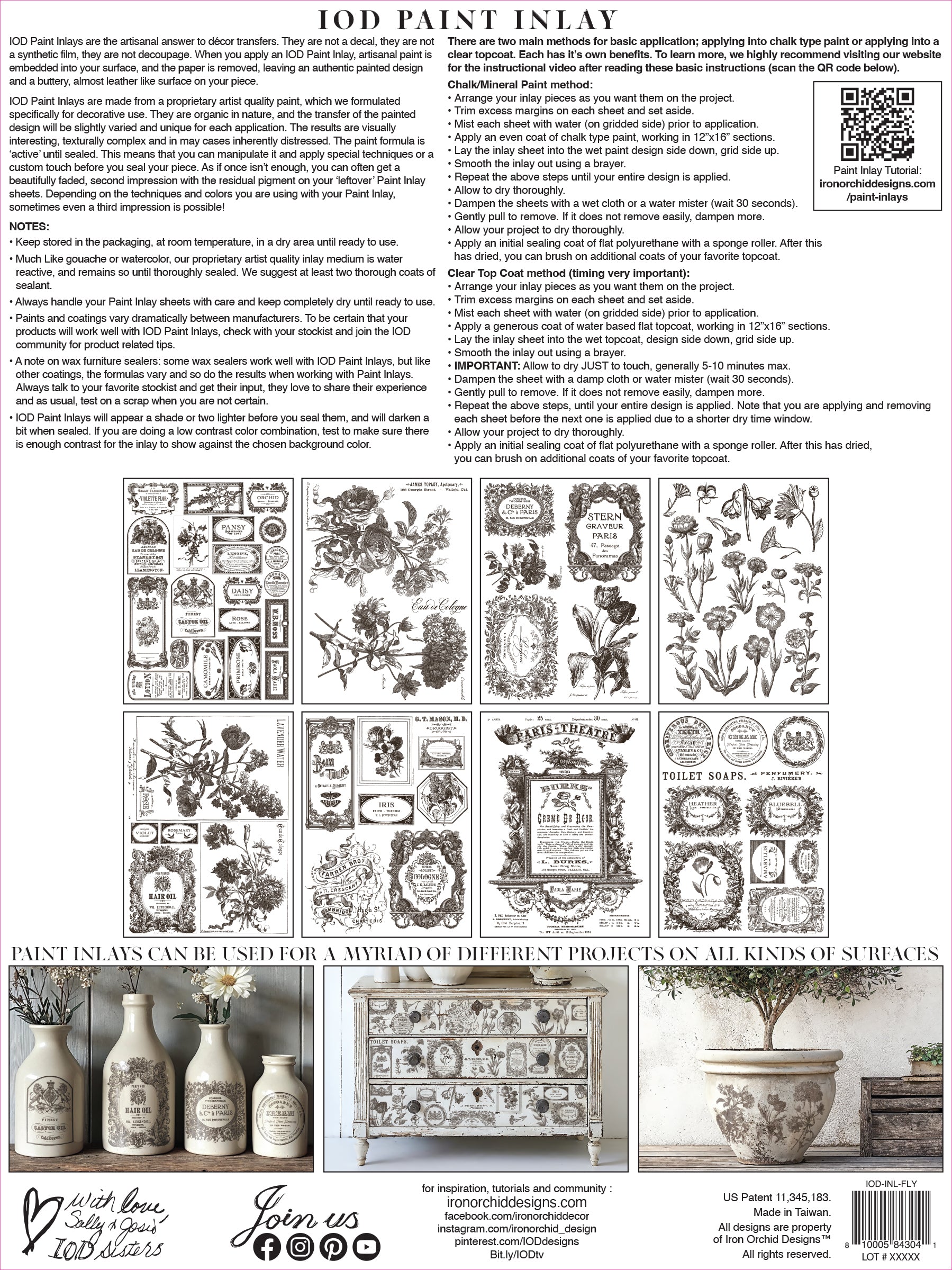 Floriography IOD Paint Inlay 12x16 Pad™