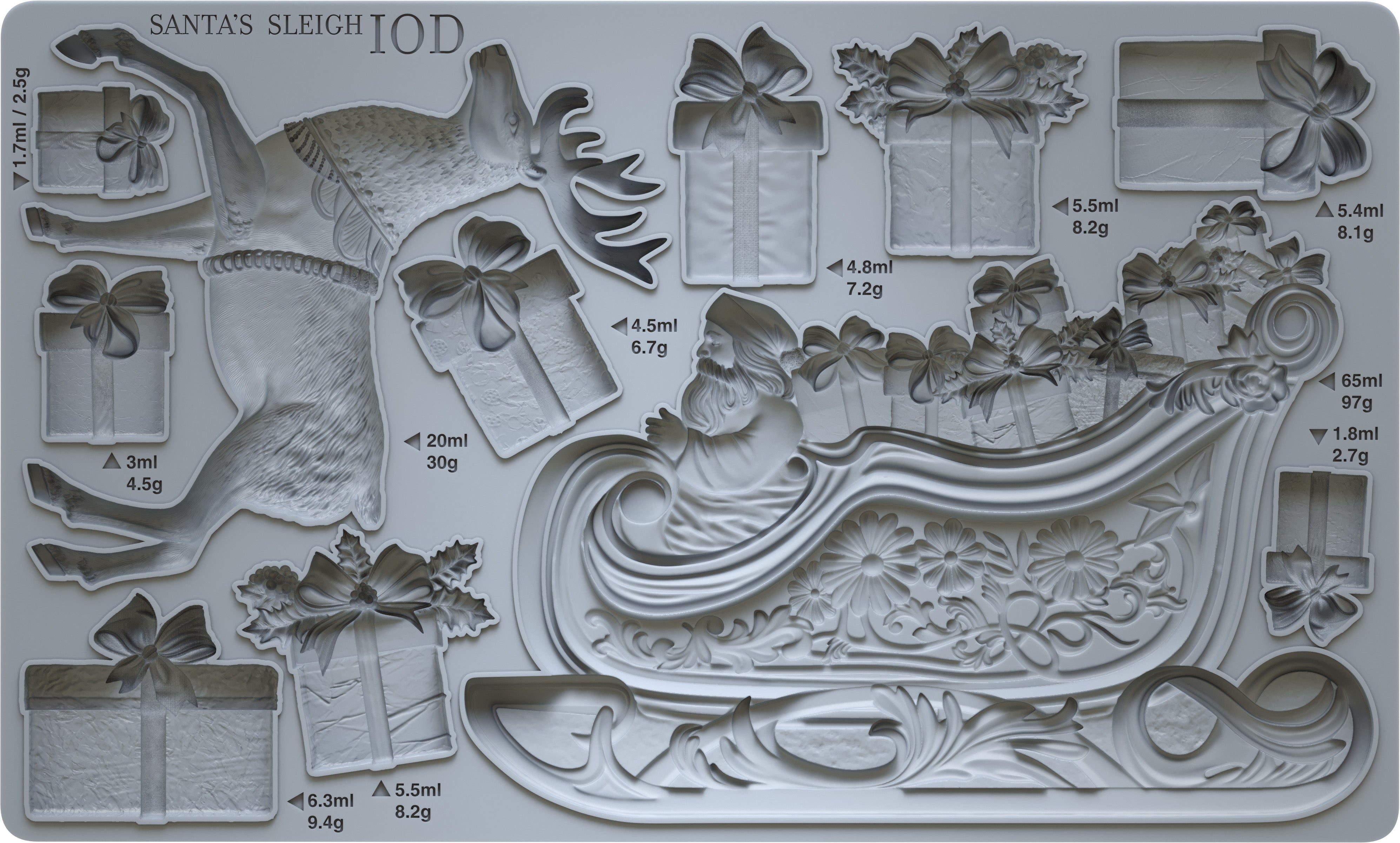 Santa's Sleigh 6×10 Decor Moulds™