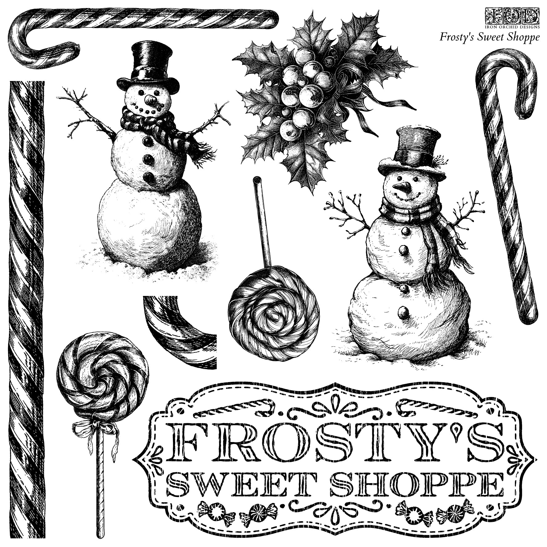 Frosty's Sweet Shoppe 12×12 IOD STAMP™
