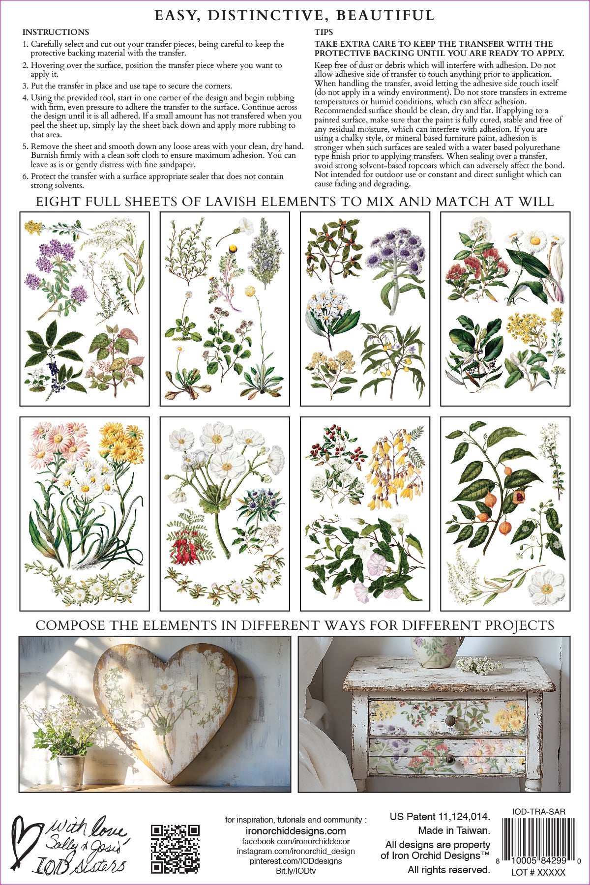 Sarah Featon's Botanicals  8x12 IOD Transfer Pad