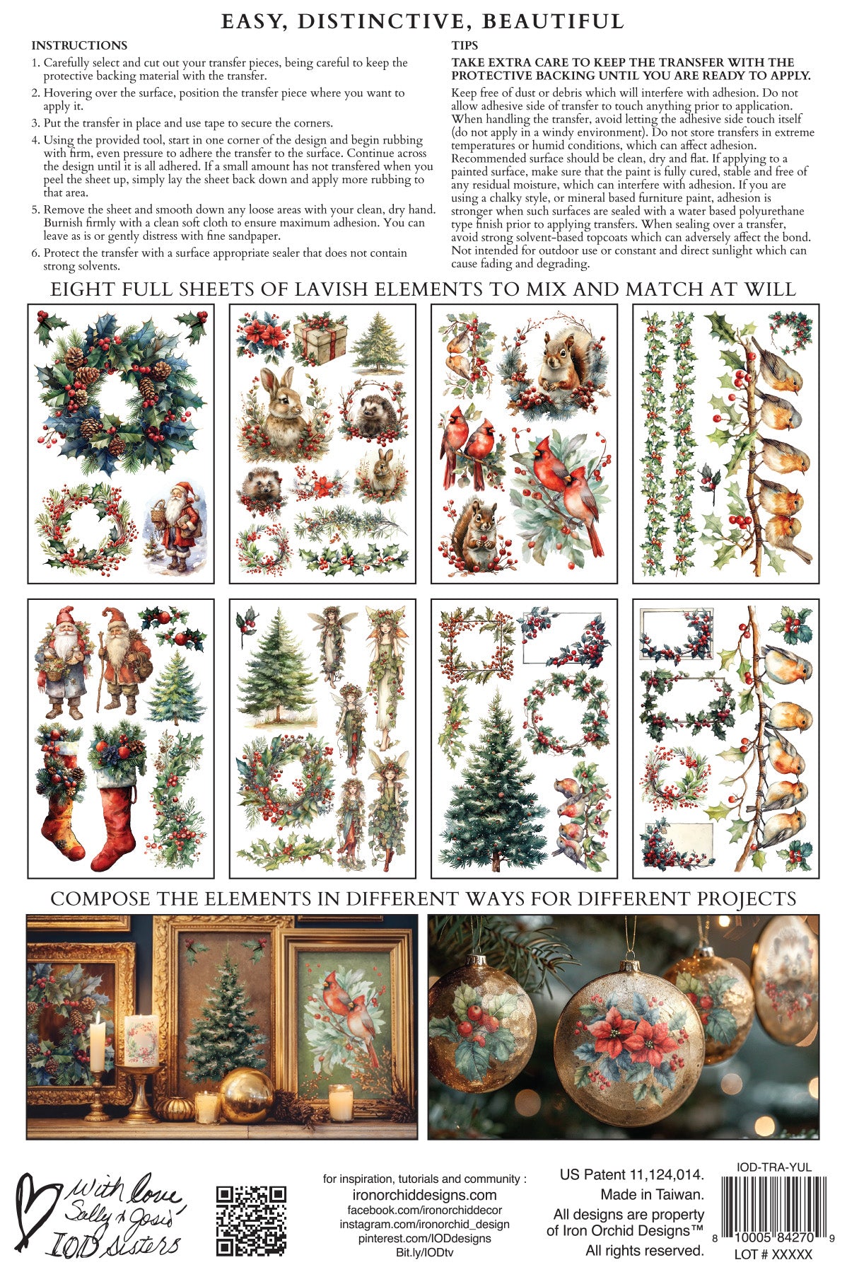 Yuletide 8x12 IOD Transfer