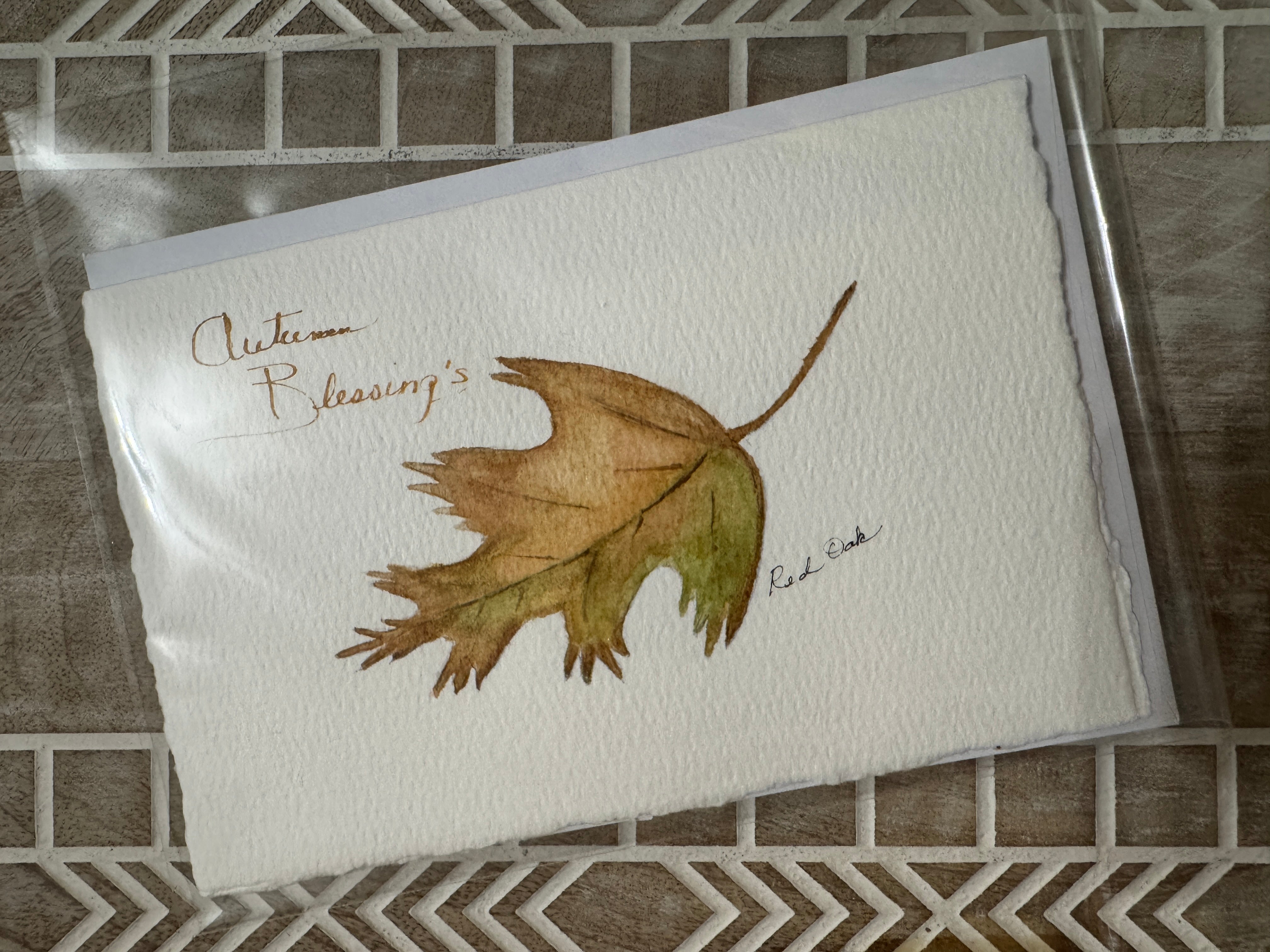 Autumn Blessings- Hand-painted Card