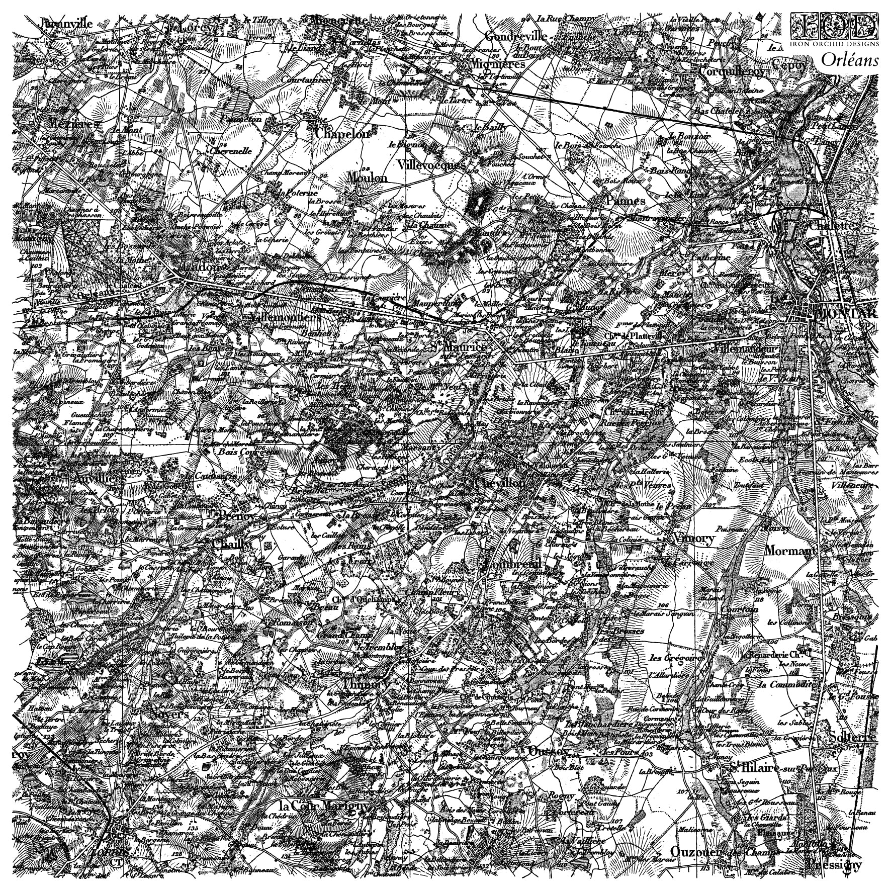 Orléans | IOD Stamp | 12"x12" Single Sheet