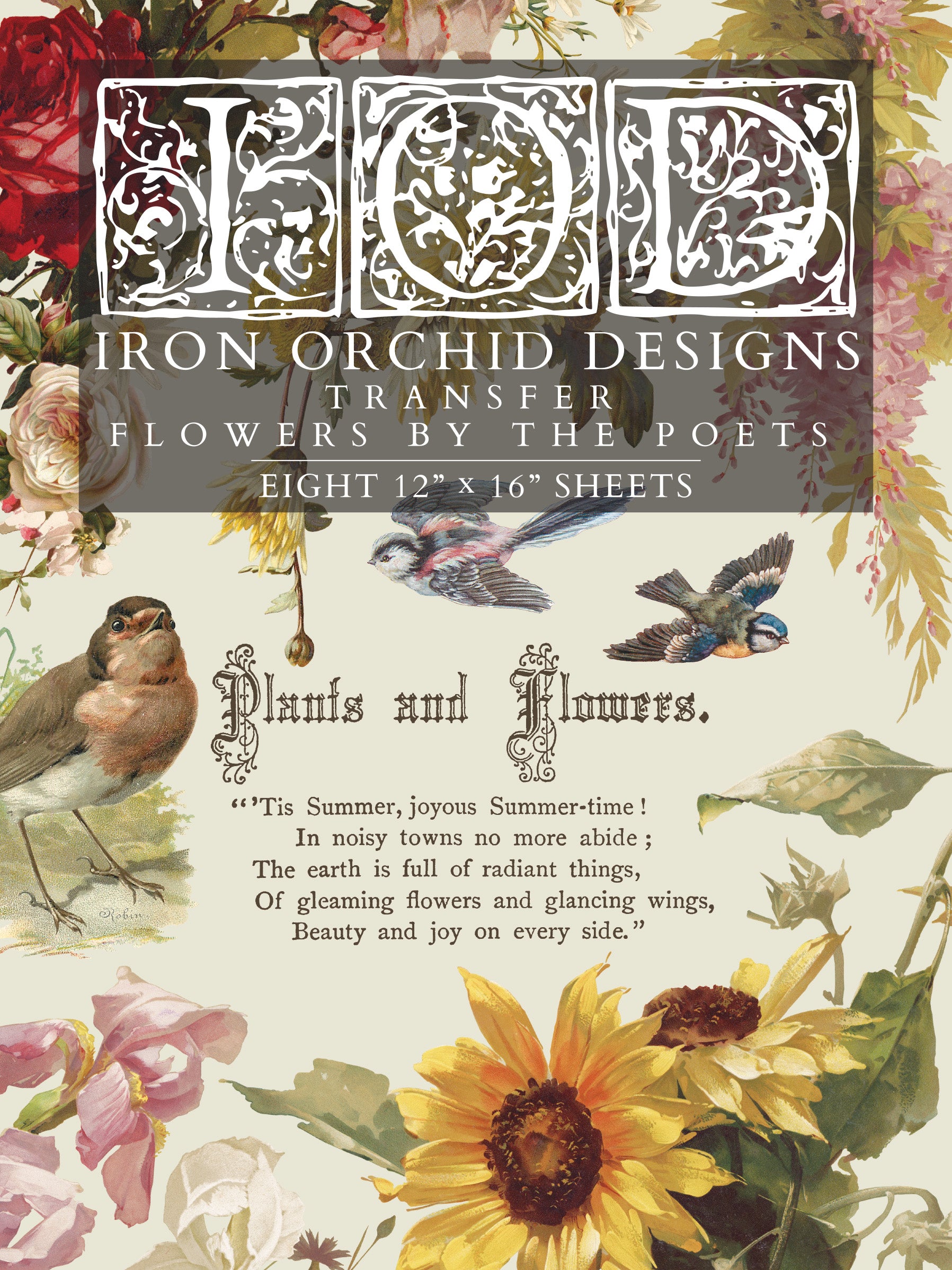 Flowers by the Poets | IOD Transfer | 8 Pages | 12"x16"