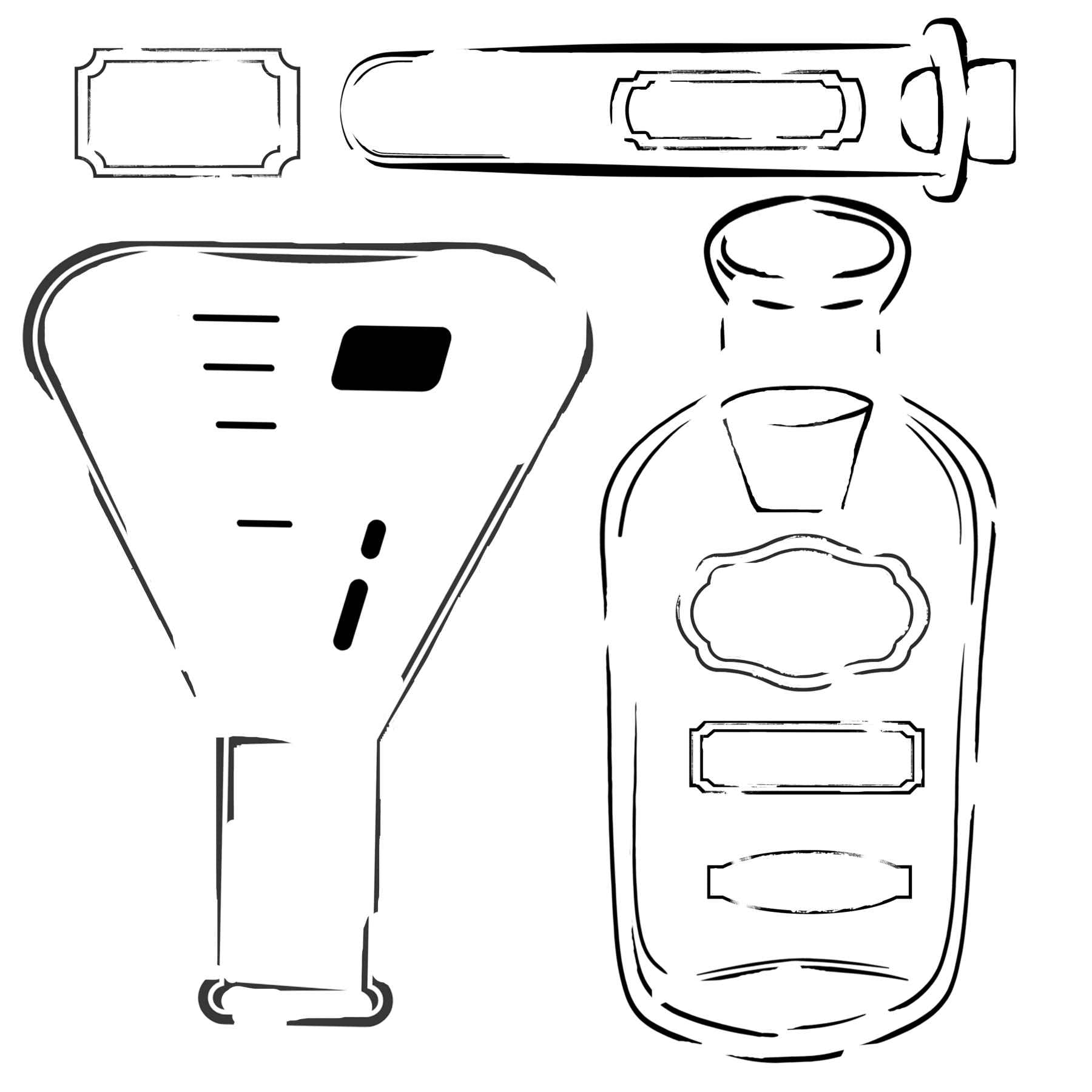 Beaker & Bottle Stencil – Roycycled