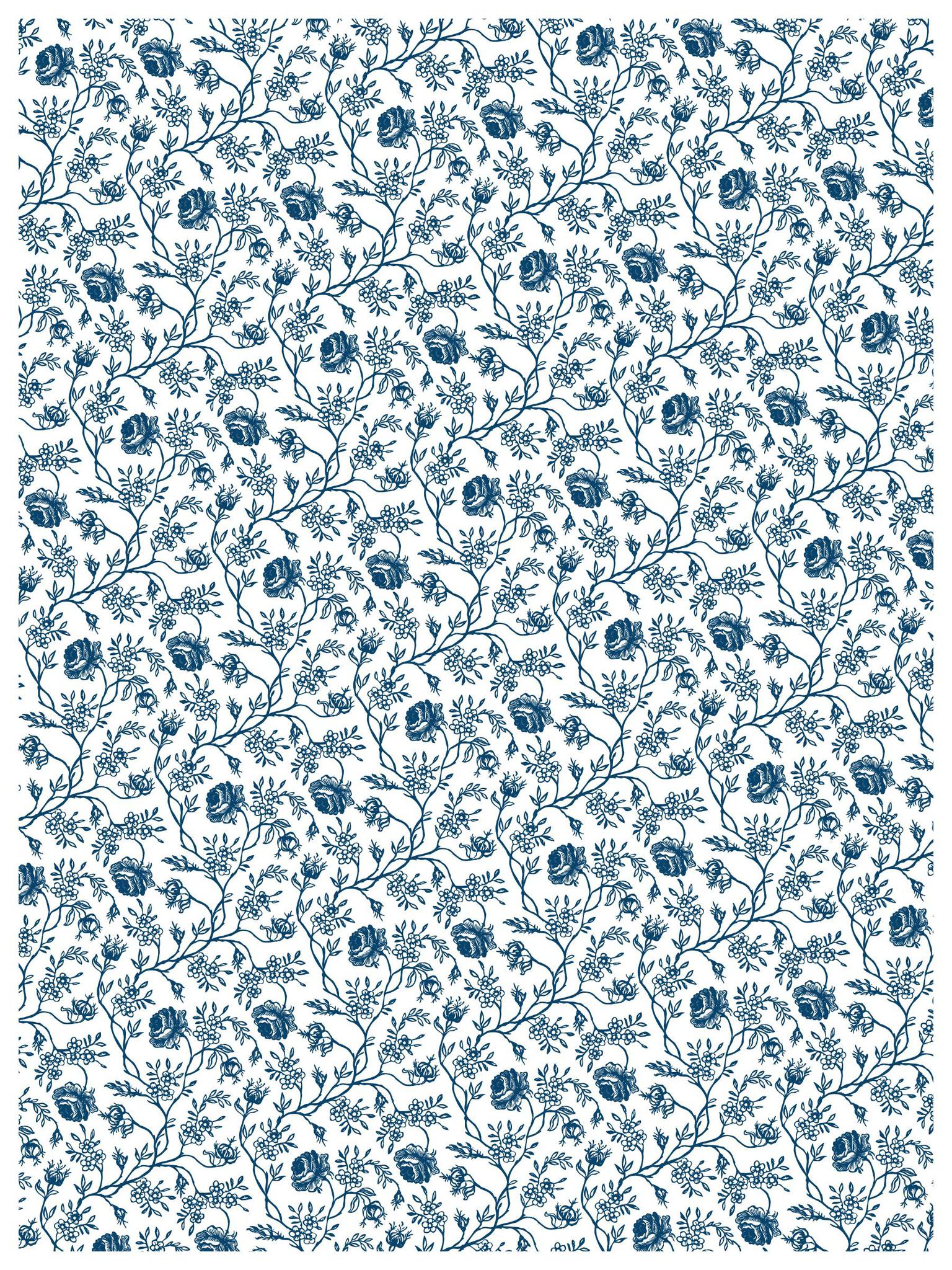 Delft Traditions - Azure - IOD PAINT INLAY 12×16 PAD™