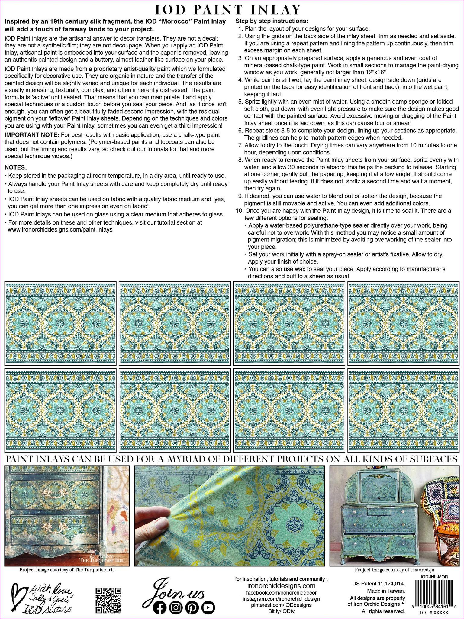 MOROCCO IOD PAINT INLAY 12×16 PAD™