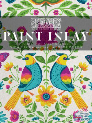 Vida Flora  design by Debi Beard IOD PAINT INLAY 12×16 PAD™