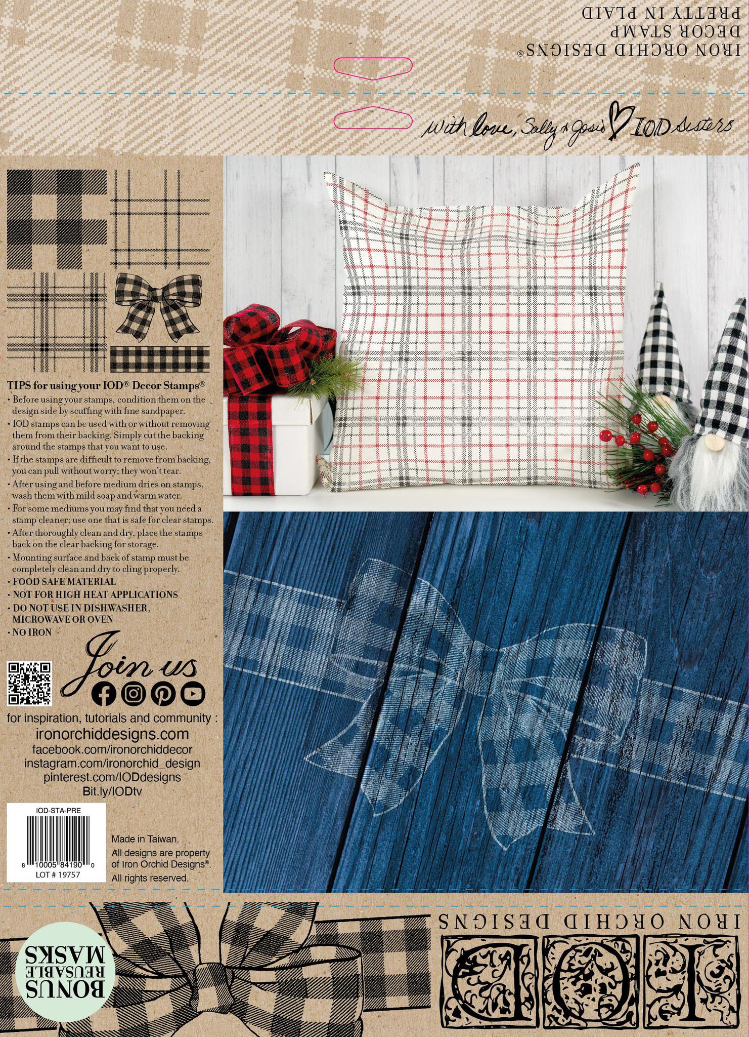 Pretty in Plaid 12x12 IOD Stamp™ Retired*