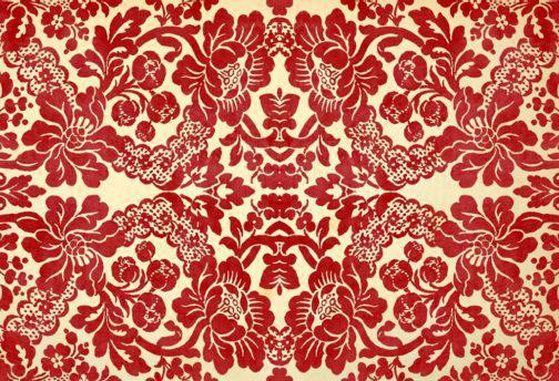 Red Demask - Roycycled Decoupage Paper Retired