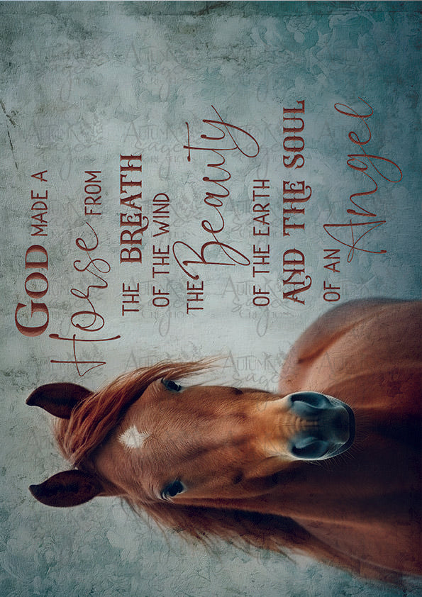 God Made a Horse A4 Decoupage Paper