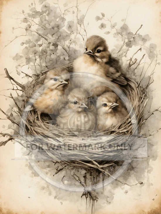 DC706 Nestled In A4 Rice Paper