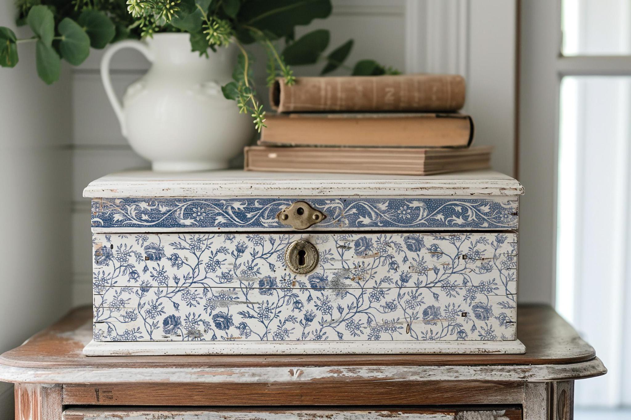 Delft Traditions - Azure - IOD PAINT INLAY 12×16 PAD™