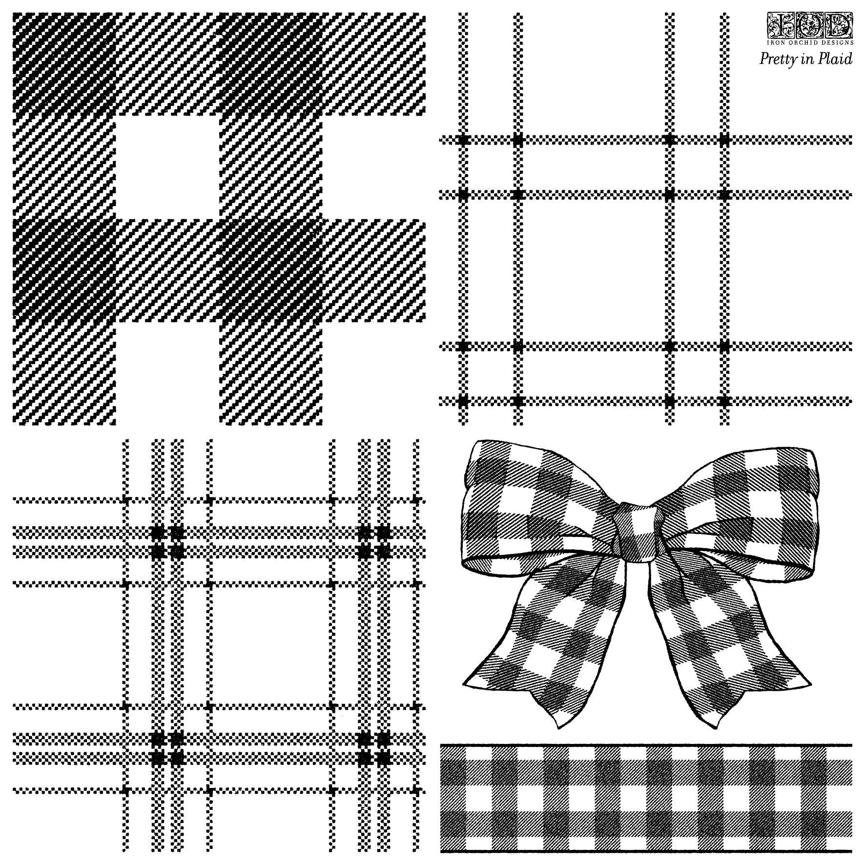 Pretty in Plaid 12x12 IOD Stamp™ Retired*