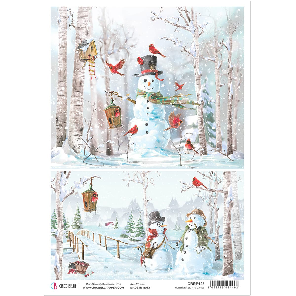 Northern Lights Cards A4 Rice Paper by Ciao Bella 128