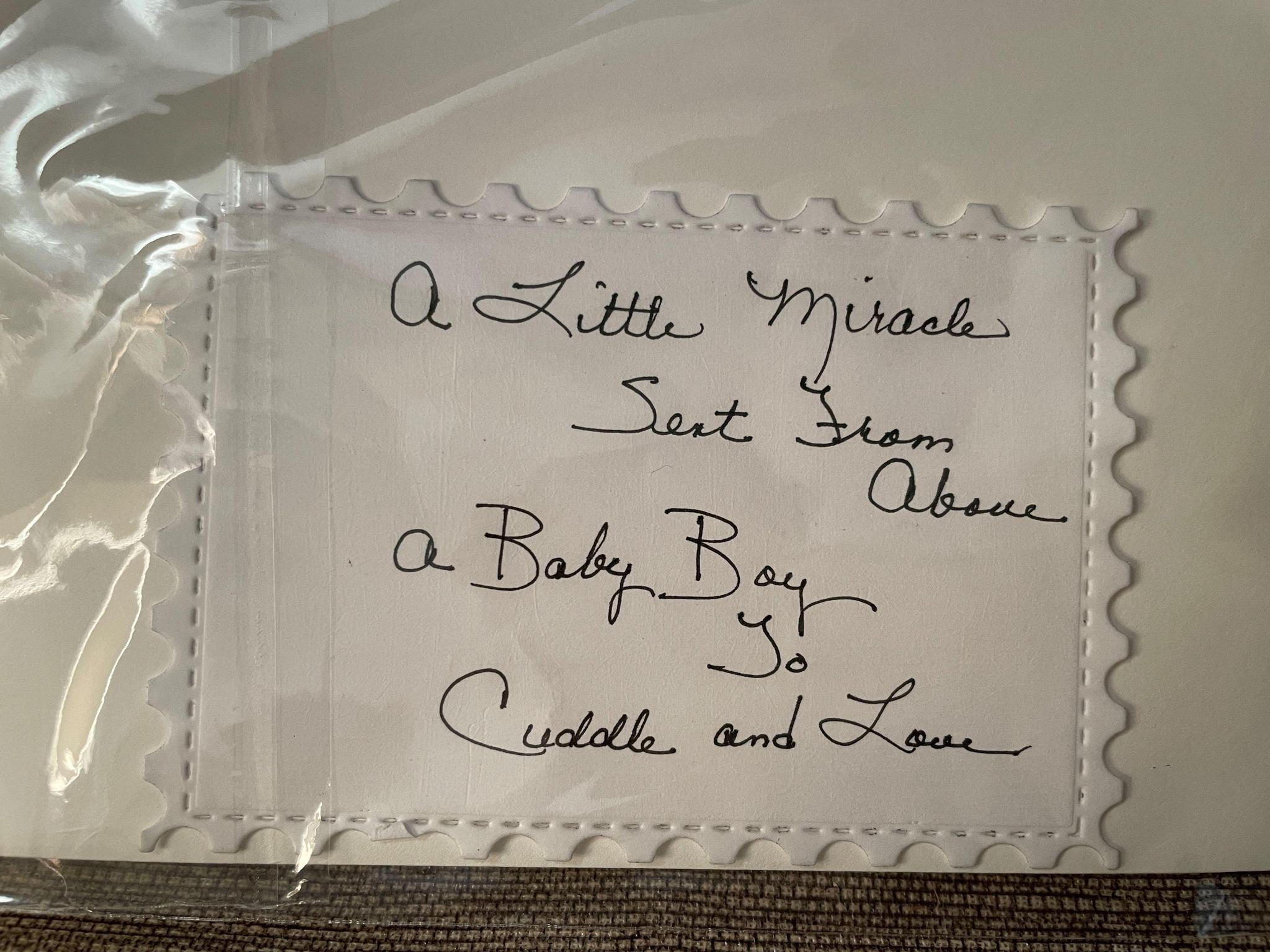 Welcome Baby Boy - Handmade Card