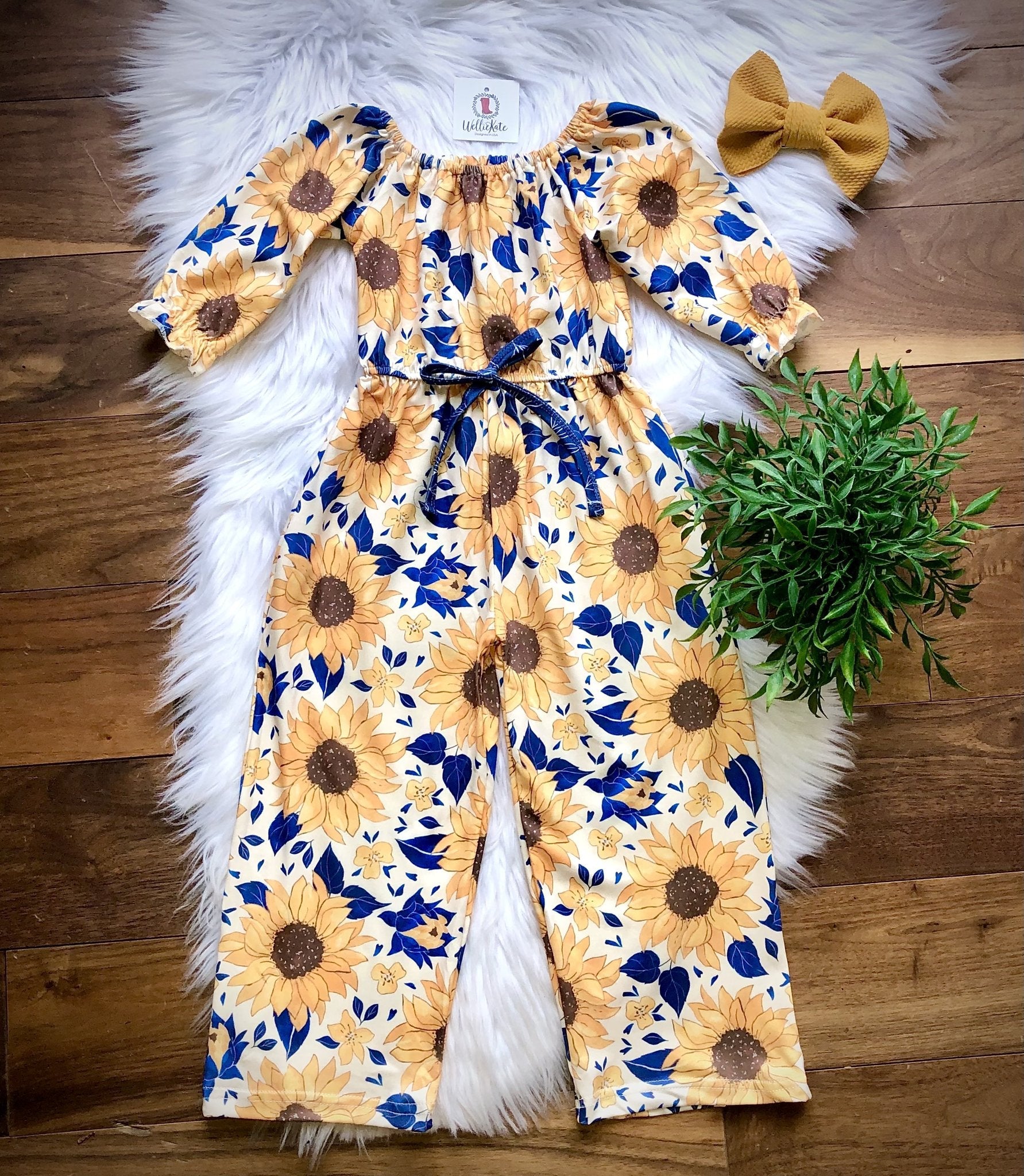 Sunflower Romper by Wellie Kate