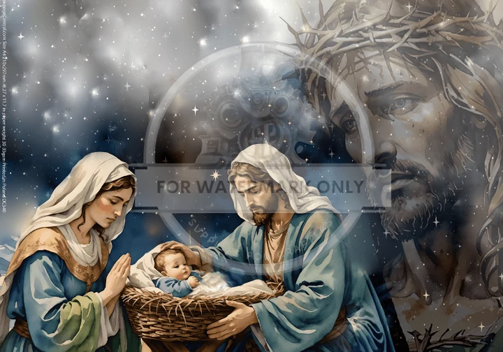 DC540 The Nativity A4 Rice Paper