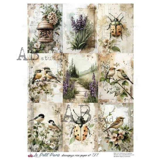 LPP No. 517 Organic Garden A4 Rice Paper - Le Petit Paris