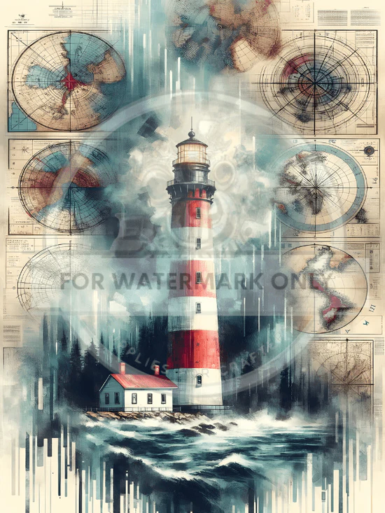DC634 - Lighthouse A4 Rice Paper
