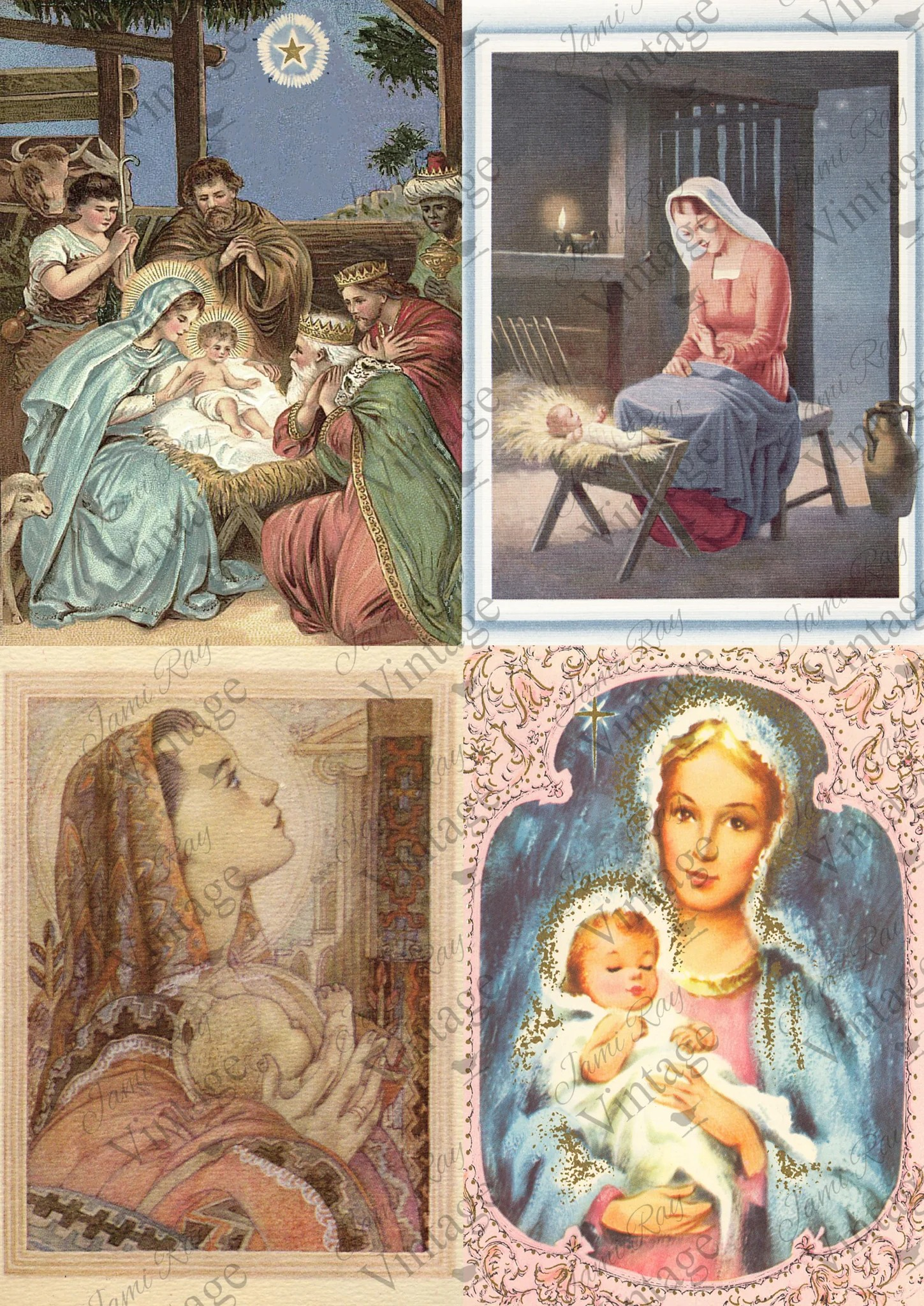 Mary and Child JRV A4 Rice paper