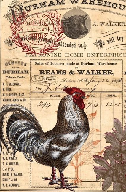 Red Rooster (Rooster Ephemera) - Roycycled Decoupage Paper