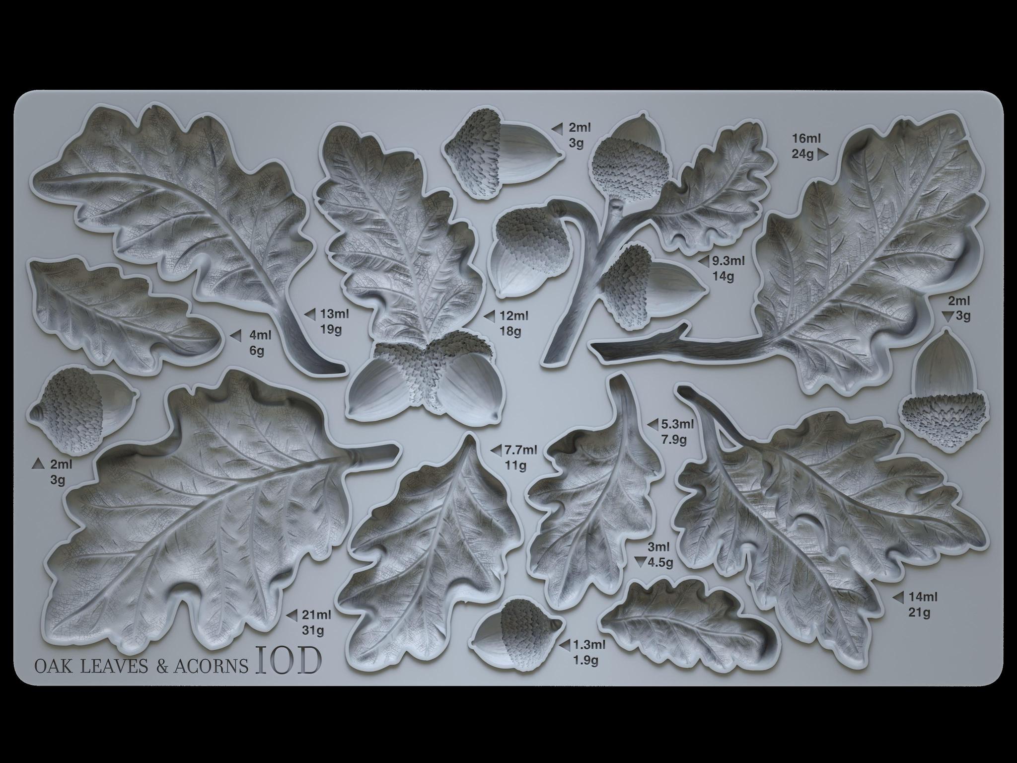 Oak Leaves & Acorns 6×10 Decor Mould™