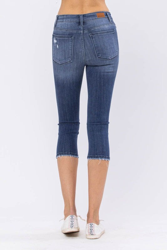 Contrast Patch Skinny Capri