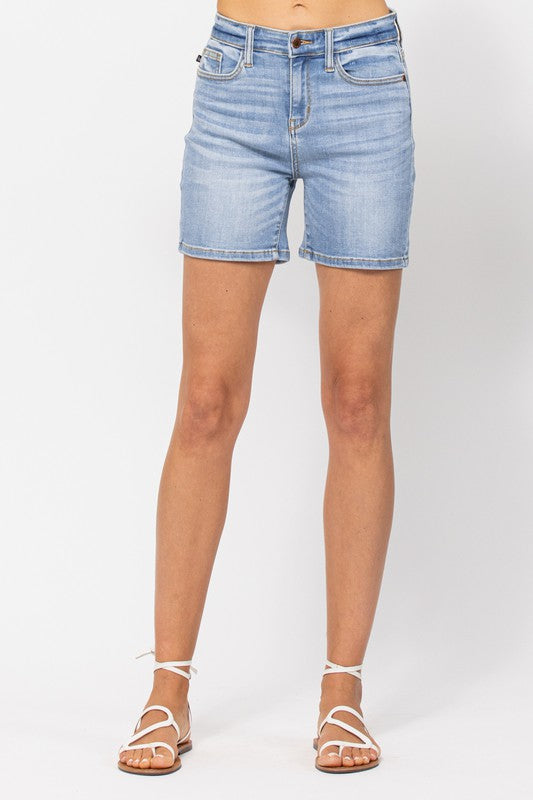 Hi Rise Mid Length Shorts