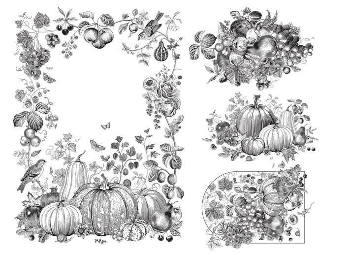 Paintable Fall - Roycycled Decoupage Paper Preorder set to arrive 8/4