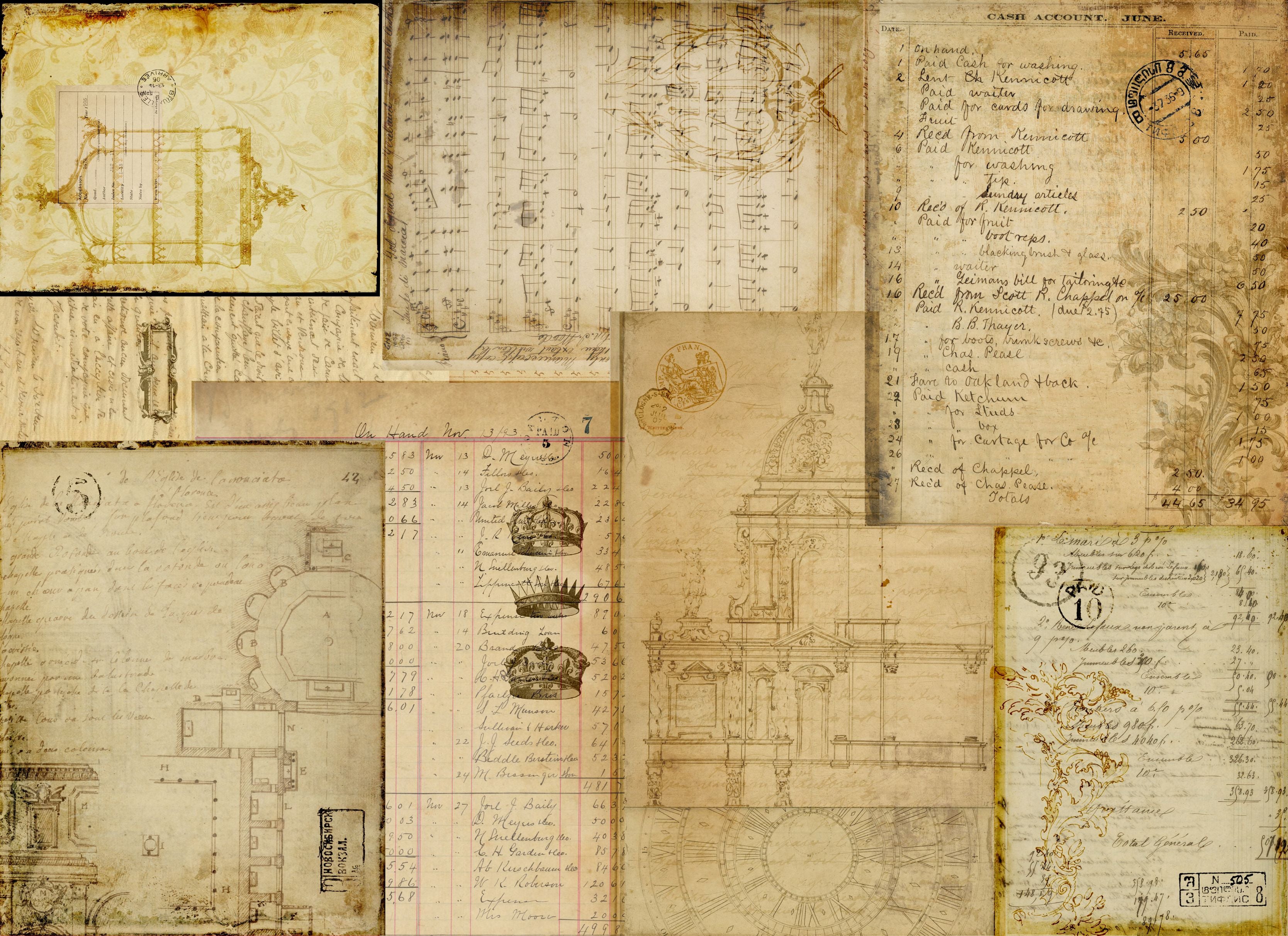 Warm Typography - Roycycled Decoupage Paper