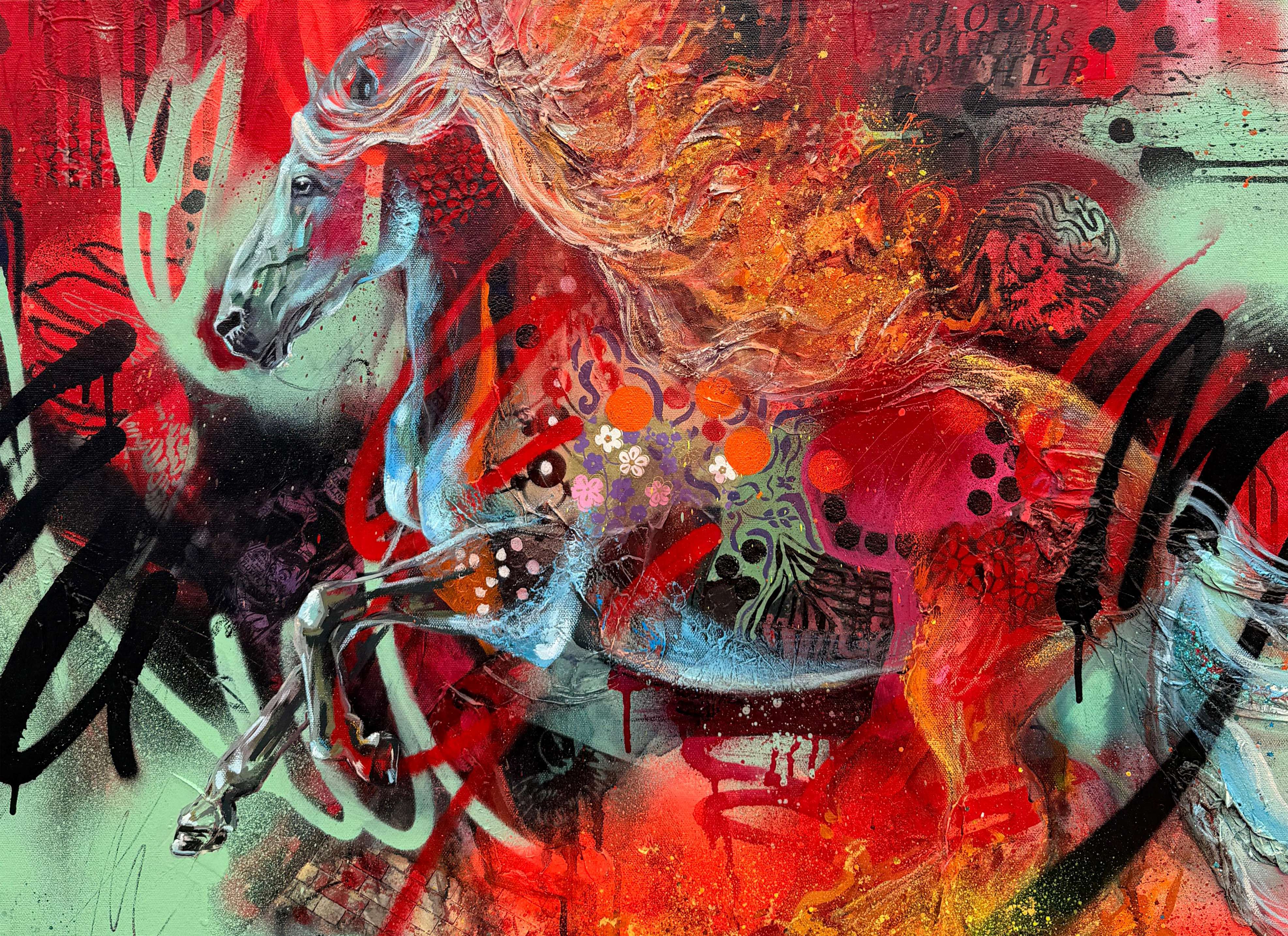 Brie's Horse- Roycycled Decoupage Paper - Artists Series
