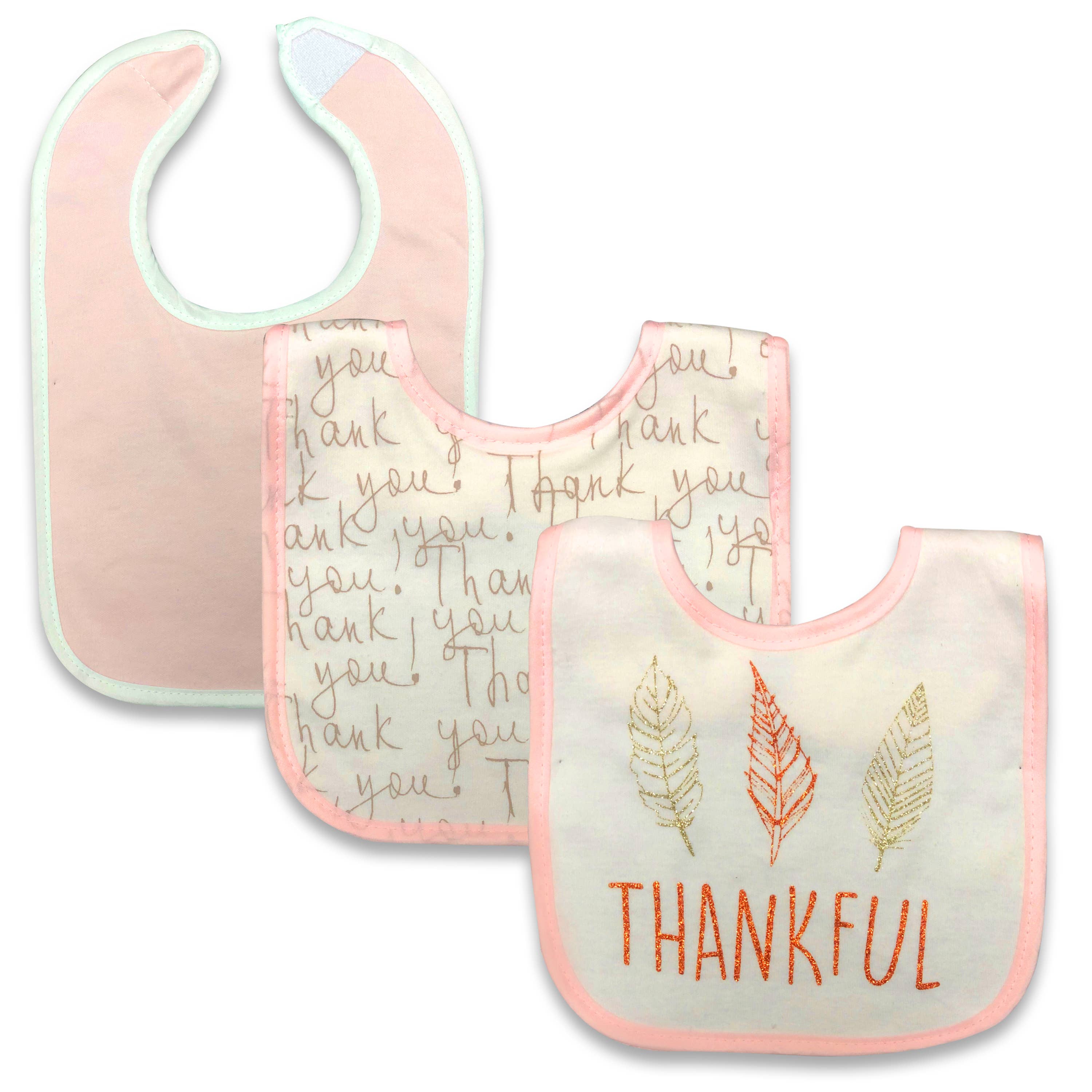 3Pk Drooler Bibs - Thankful